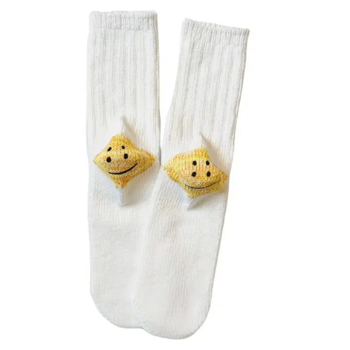 [BUNJANG] KAPITAL 56 Piece Happy Hill Socks White / <KAPITAL> 캐피탈 56 피스 해피 힐 삭스 화이트