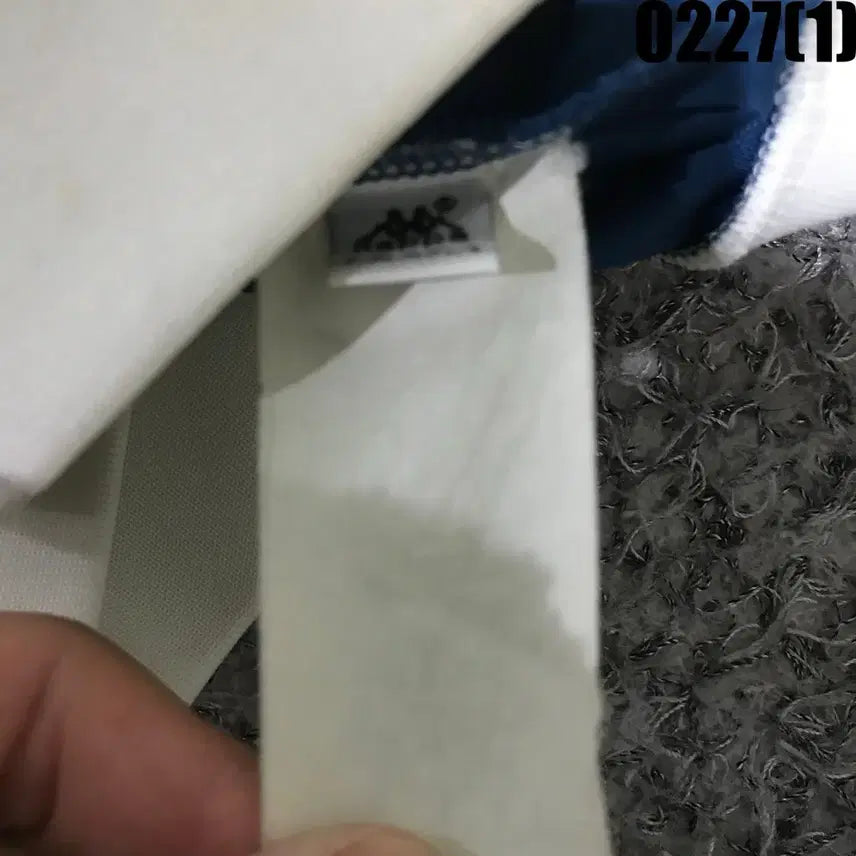 [BUNJANG] Kappa Blouson Jacket Blue/White XL / 카파 블루종 자켓 블루/화이트 XL