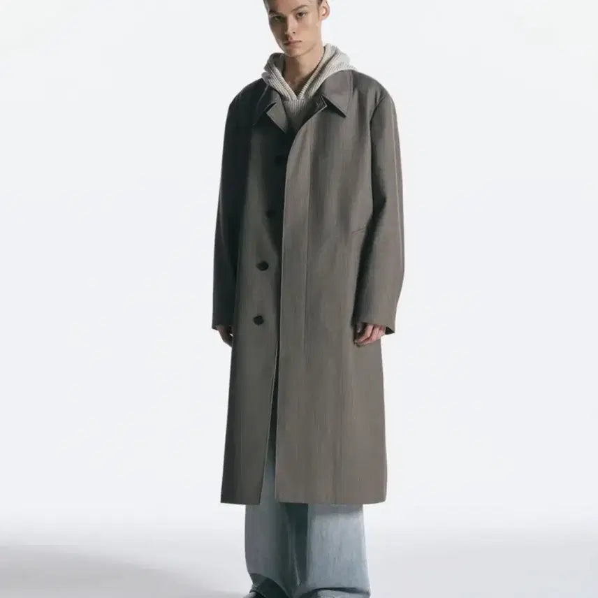 [BUNJANG] INSILENCE Back Flap Balmacaan Coat Melange Brown / 인사일런스 백 플랩 발마칸 코트 MELANGE BROWN