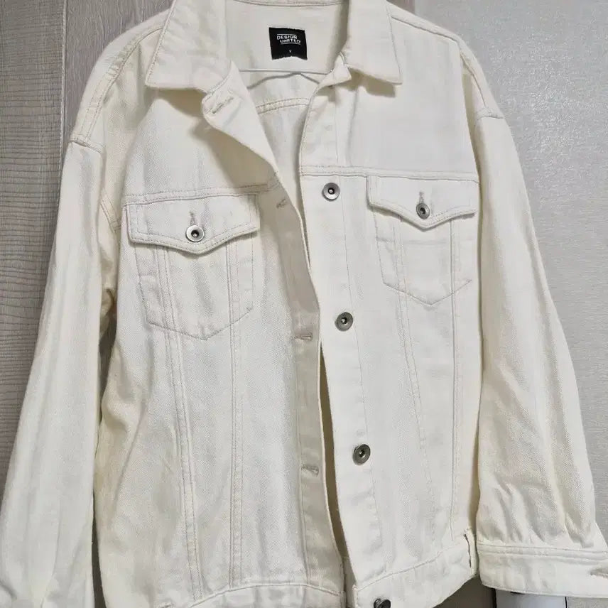 [BUNJANG] Design United Ivory Denim Jacket / 디자인유나이티드 아이보리 데님 자켓