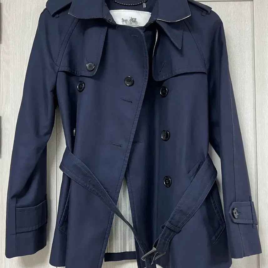 [BUNJANG] Coach Navy Trench Coat / 코치 네이비 트렌치 코트