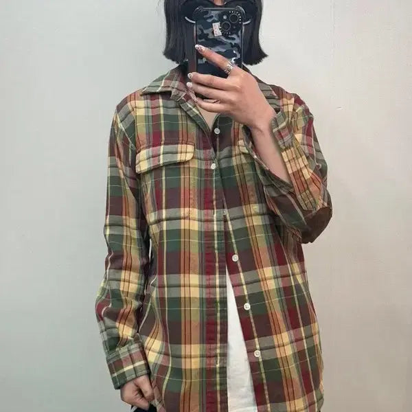 [BUNJANG] Polo Ralph Lauren Flannel Check Shirt / 스몰  폴로 랄프 로렌 남성용 플란넬 체크 셔츠