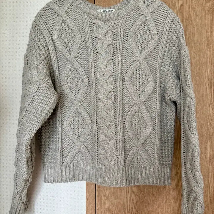 [BUNJANG] Slow and [Self-Made] Cable Knit Sweater / 슬로우앤드 자체제작 니트