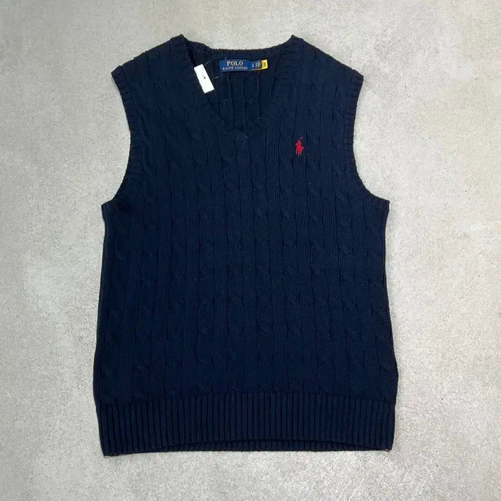 [BUNJANG] Polo Ralph Lauren Cable Knit Vest / 폴로 랄프로렌 꽈배기 니트베스트 s09970