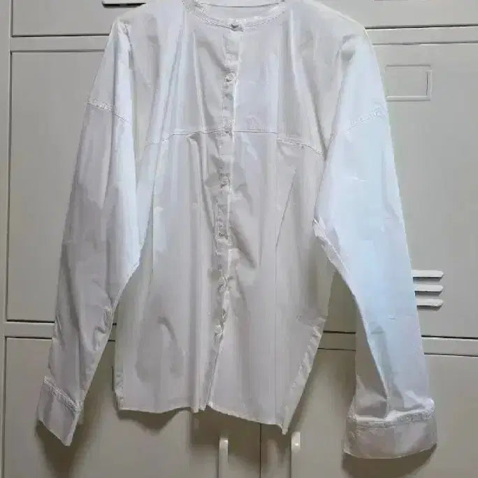 [BUNJANG] Ribbon Tie Ivory Blouse / 리본타이 라운드 셔츠 블라우스 - 아이보리