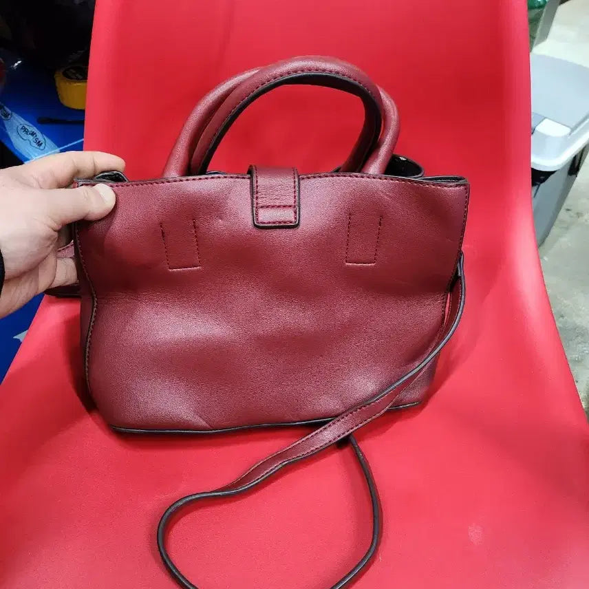 [BUNJANG] SONOVI Burgundy Tote Bag / SONOVI 버건디 토트백 숄더백 클러치분리