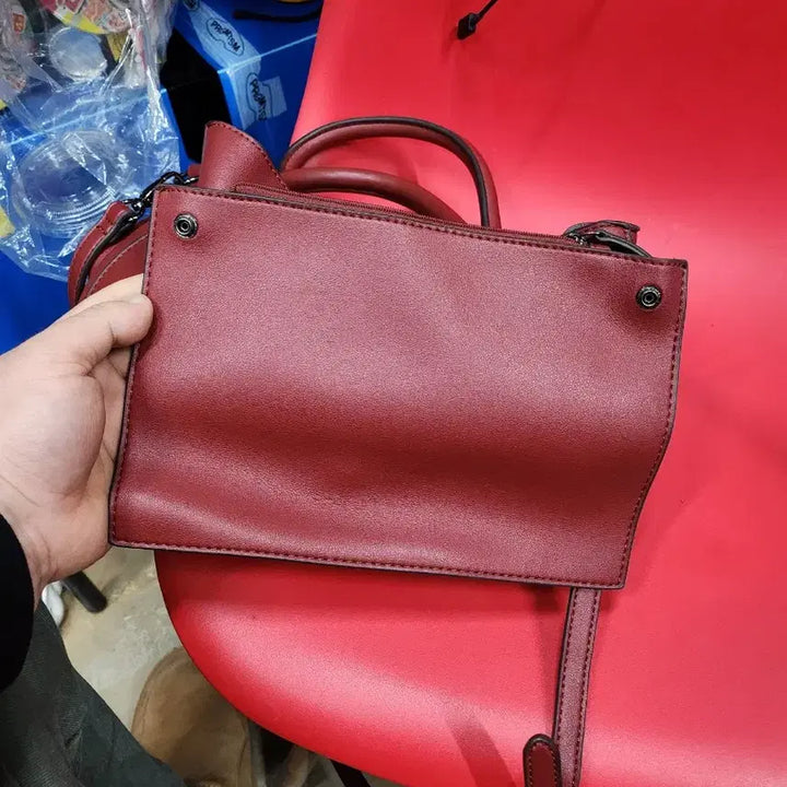 [BUNJANG] SONOVI Burgundy Tote Bag / SONOVI 버건디 토트백 숄더백 클러치분리