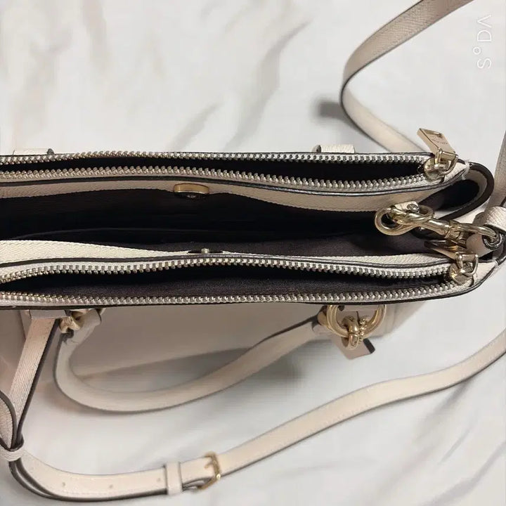 [BUNJANG] Coach Ivory Leather Shoulder Bag / 코치 아이보리 가죽 숄더백