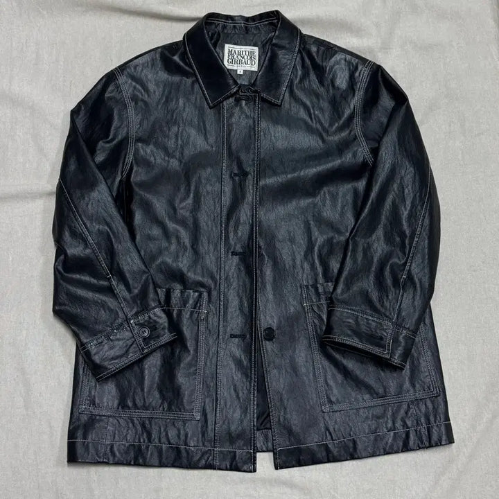 [BUNJANG] Marithe Stitch Leather Jacket S / 마리떼 스티치 레더자켓 S