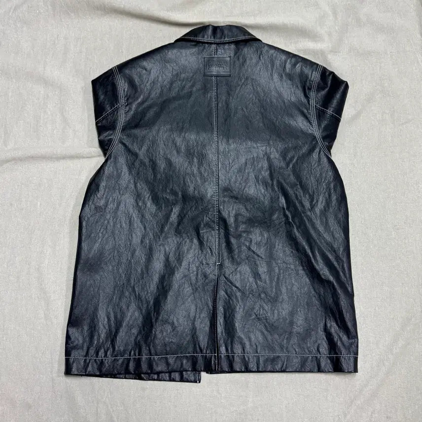 [BUNJANG] Marithe Stitch Leather Jacket S / 마리떼 스티치 레더자켓 S