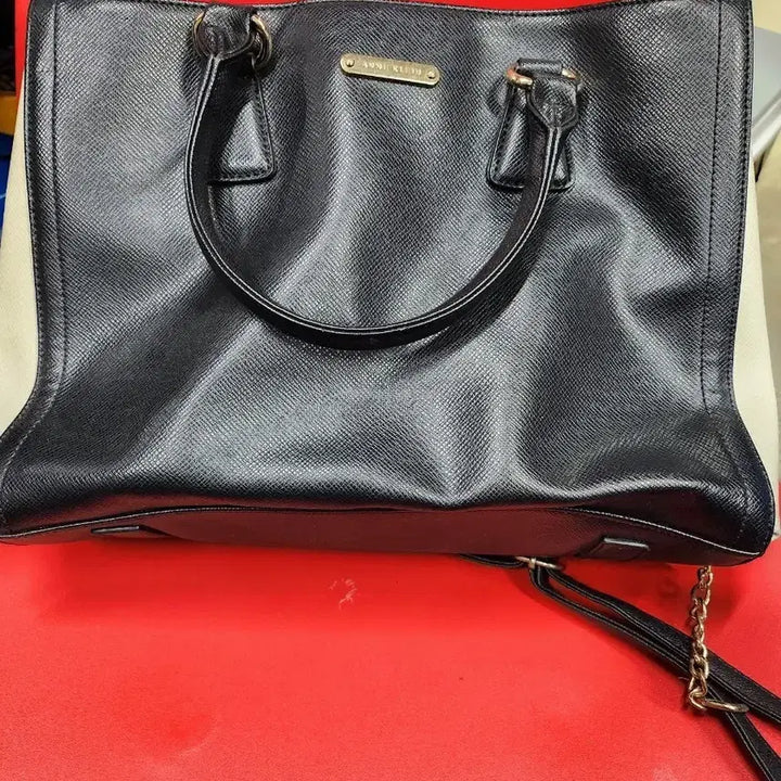 [BUNJANG] Anne Klein Black Tote Shoulder Bag / 앤클라인 블랙 토트백 숄더백 체인 스트랩