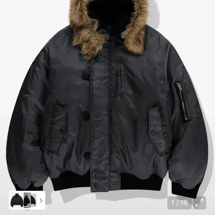 [BUNJANG] Not4nerd Bomber Jacket Black / 낫포너드 야상 봄버 자켓 블랙