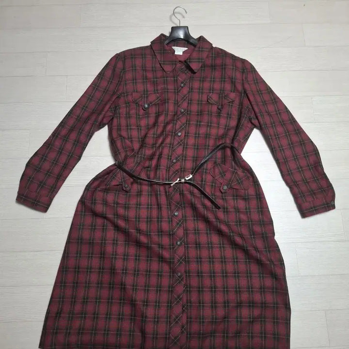 [SOLD OUT] 체크 셔츠 원피스 여성 100