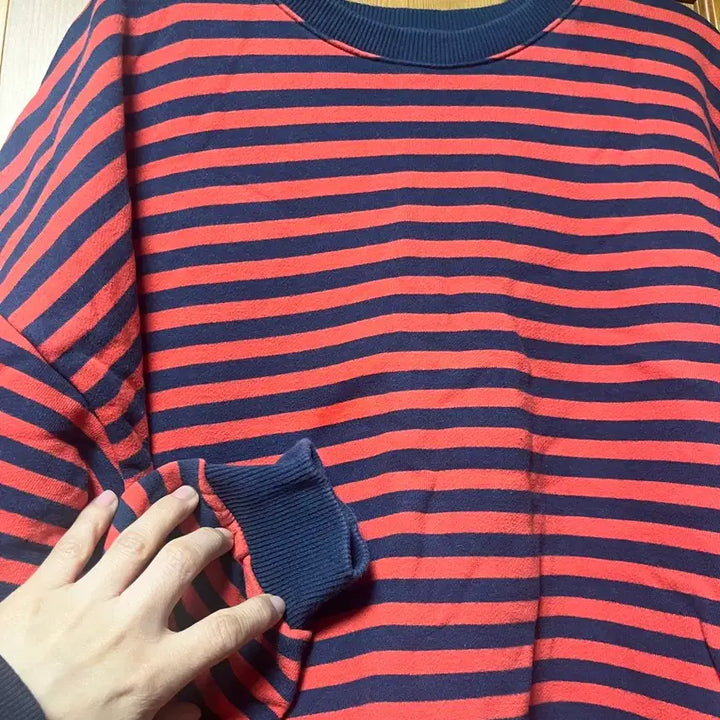 [BUNJANG] Striped Long-Sleeved Dress / 줄무늬 긴팔 원피스