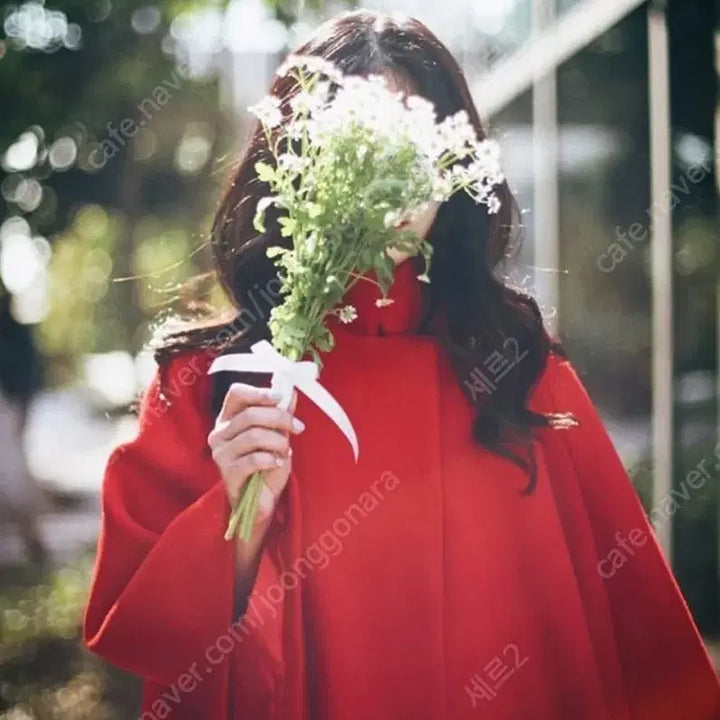 [BUNJANG] Milkcocoa Red Cape Coat Vintage / 밀크코코아 레드 케이프 코트 망토 빈티지