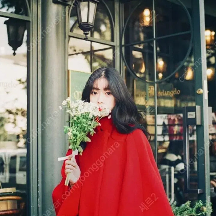 [BUNJANG] Milkcocoa Red Cape Coat Vintage / 밀크코코아 레드 케이프 코트 망토 빈티지
