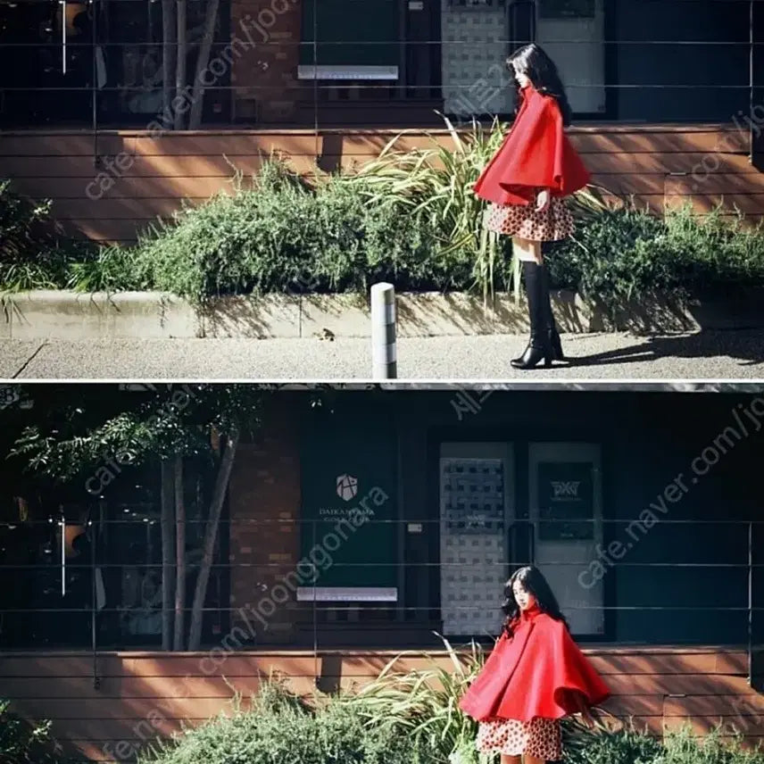 [BUNJANG] Milkcocoa Red Cape Coat Vintage / 밀크코코아 레드 케이프 코트 망토 빈티지
