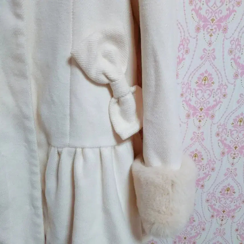 [BUNJANG] Vintage Flare Ribbon Fur Coat Dress / 빈티지 플레어 리본 퍼 코트원피스 핀터깔