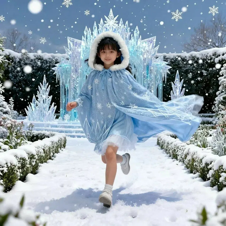 [BUNJANG] Frozen Elsa Cape Set / 겨울왕국 엘사 망토 세트<지팡이+왕관>