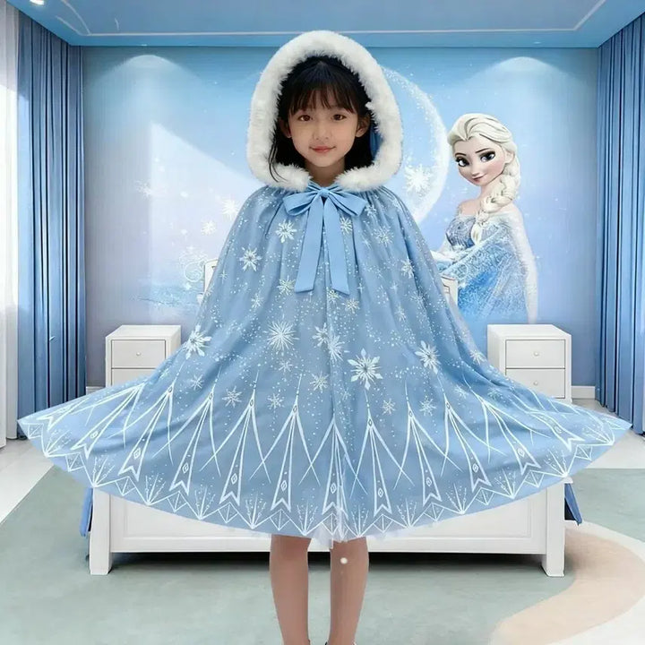 [BUNJANG] Frozen Elsa Cape Set / 겨울왕국 엘사 망토 세트<지팡이+왕관>