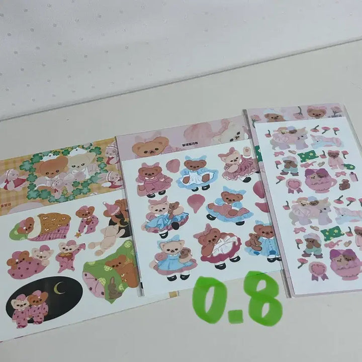 [BUNJANG] Various Studio Stickers Bundle Set / 율밤곰, 타이니펫, 모난베어, 히히클럽, 뽐뽐스튜디오 스티커 일괄 판매