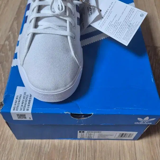 [BUNJANG] Adidas Adicourt White and Blue Sneakers / 아디다스 adicourt 흰파 새상품 290