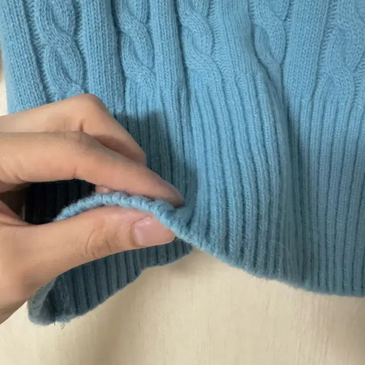 [BUNJANG] Reine Cobalt Blue Half Knit / 렌느 reine 코발트블루 하프 니트