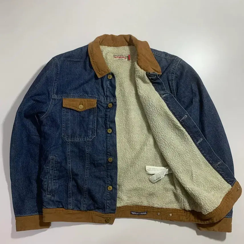 [BUNJANG] Zara Denim Contrast Lining Jacket / 자라 데님 배색 안감 자켓