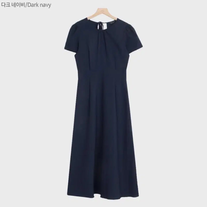 [SOLD OUT] (실착1회)케이클럽 여름 렌너 핀턱 반팔 롱원피스 다크네이비 S