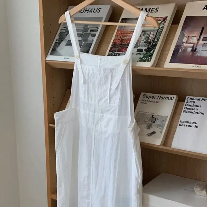 [BUNJANG] Ordinaryment Overall Dress White / 오디너리먼트 오버롤 원피스 화이트