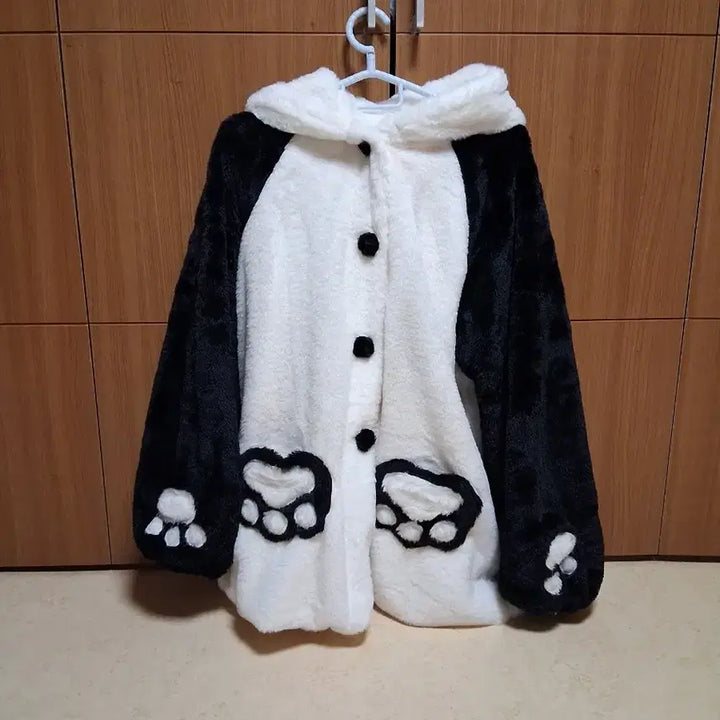 [BUNJANG] Panda Fur Coat Lolita Outerwear / 팬더 털 코트 양산형 아우터