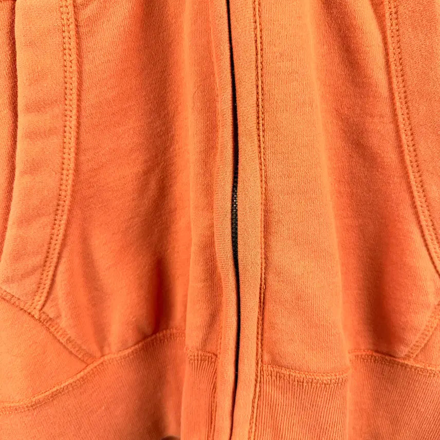 [BUNJANG] Who.A.U Patch Logo Hoodie Zip-Up Orange / (L) 후아유 패치로고 후드집업 오렌지