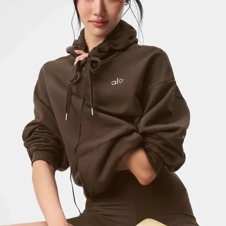 [BUNJANG] Alo Accolade Hoodie Espresso M / alo accloade hoodie 에스프레소색상 m
