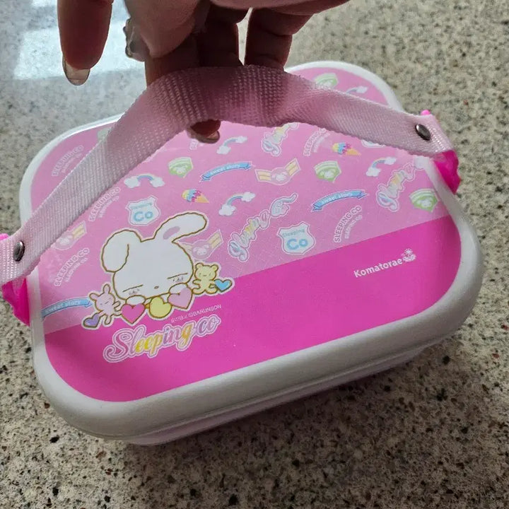 [BUNJANG] Sleepingko Lunch Box with Stickers / 고전 바른손 슬리핑코 도시락 레어템 스티커 집게 보관가능 영아트