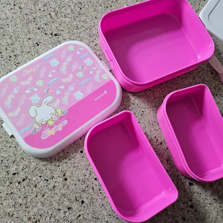 [BUNJANG] Sleepingko Lunch Box with Stickers / 고전 바른손 슬리핑코 도시락 레어템 스티커 집게 보관가능 영아트