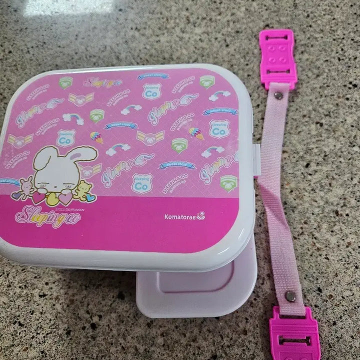 [BUNJANG] Sleepingko Lunch Box with Stickers / 고전 바른손 슬리핑코 도시락 레어템 스티커 집게 보관가능 영아트
