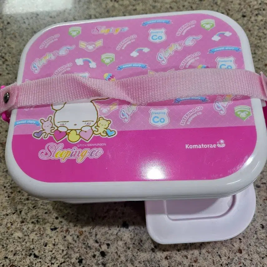 [BUNJANG] Sleepingko Lunch Box with Stickers / 고전 바른손 슬리핑코 도시락 레어템 스티커 집게 보관가능 영아트