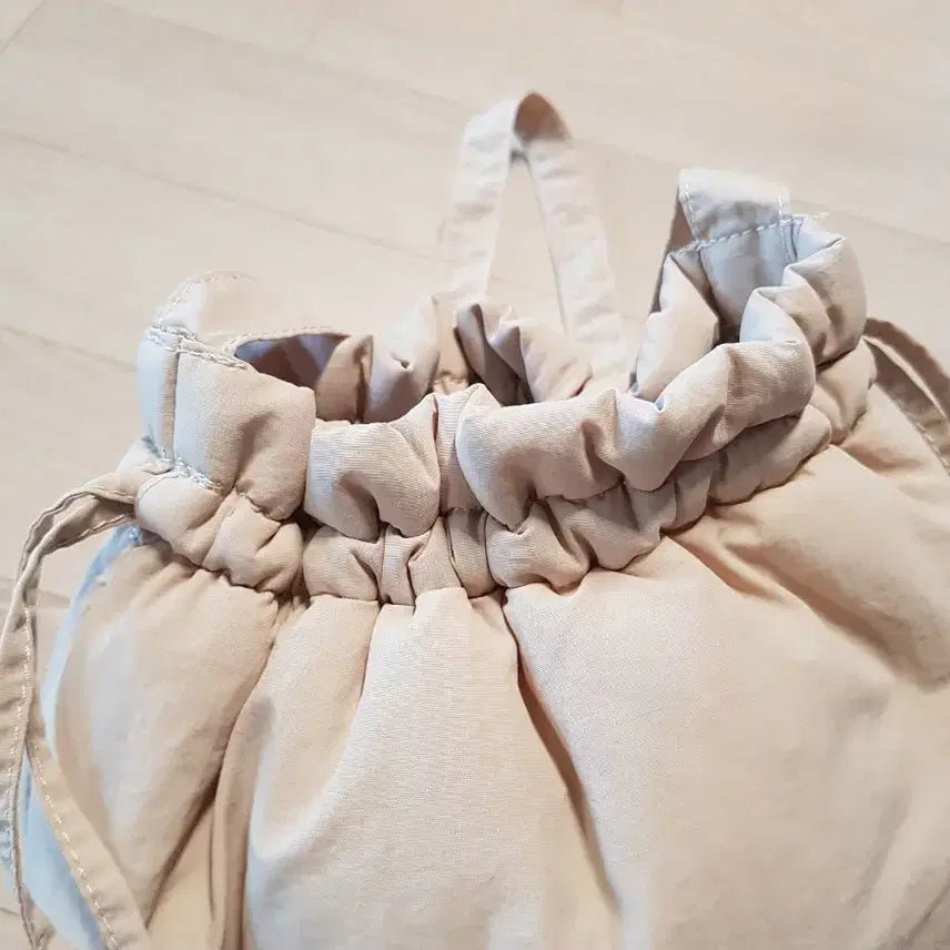 [BUNJANG] Beige Bucket Shoulder Bag / 베이지 복조리 숄더백