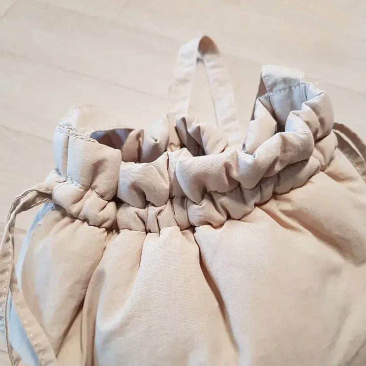 [BUNJANG] Beige Bucket Shoulder Bag / 베이지 복조리 숄더백