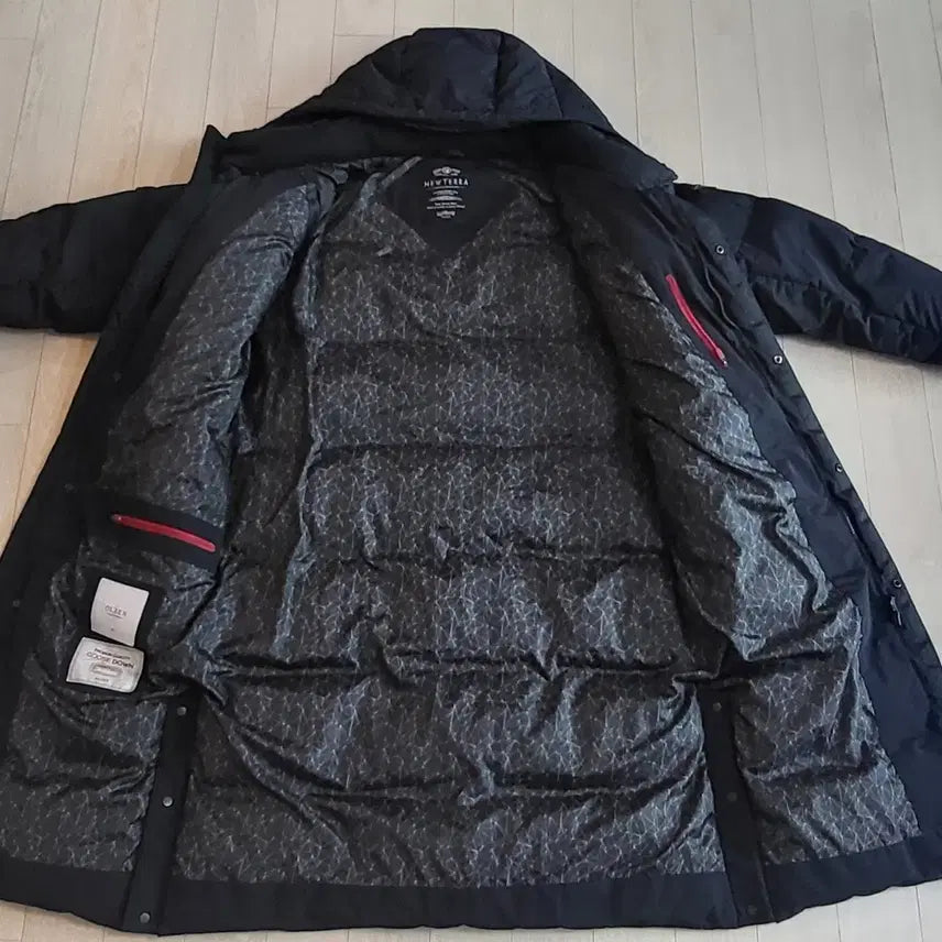 [BUNJANG] OLZEN New Tera Premium Goose Down Long Padding / 올젠 뉴테라 프리미엄 구스다운 롱패딩 100. 블랙