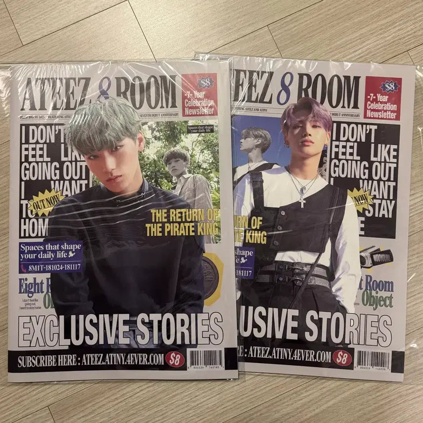 [BUNJANG] Ateez 8ROOM Newsletter San &amp; Wooyoung Bundle Set / 에이티즈 에잇룸 뉴스레터 ateez 8ROOM NEWSLETTER