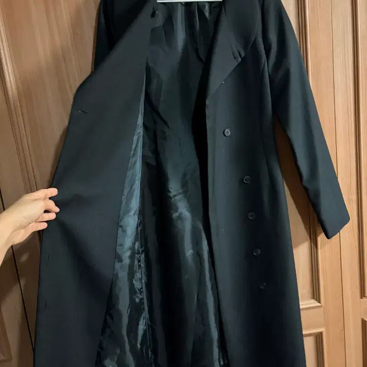 [BUNJANG] MANI Double Button Spring Dress / MANI 블랙 봄 원피스 더블 버튼 하객룩