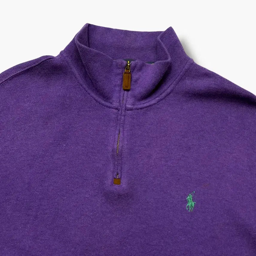 [BUNJANG] Polo Ralph Lauren Half-Zip Cotton Knit Sweater / Polo RalphLauren 폴로랄프로렌 하프집업 코튼 니트 신형