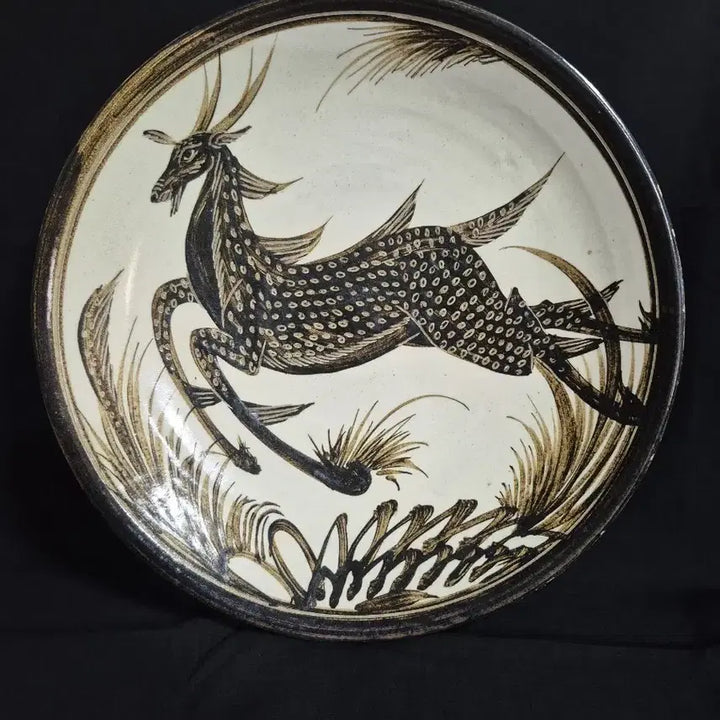 [BUNJANG] Chinese Porcelain Plate with Giraffe Motif / 중국도자기 자주요 기린문 접시 반 수반