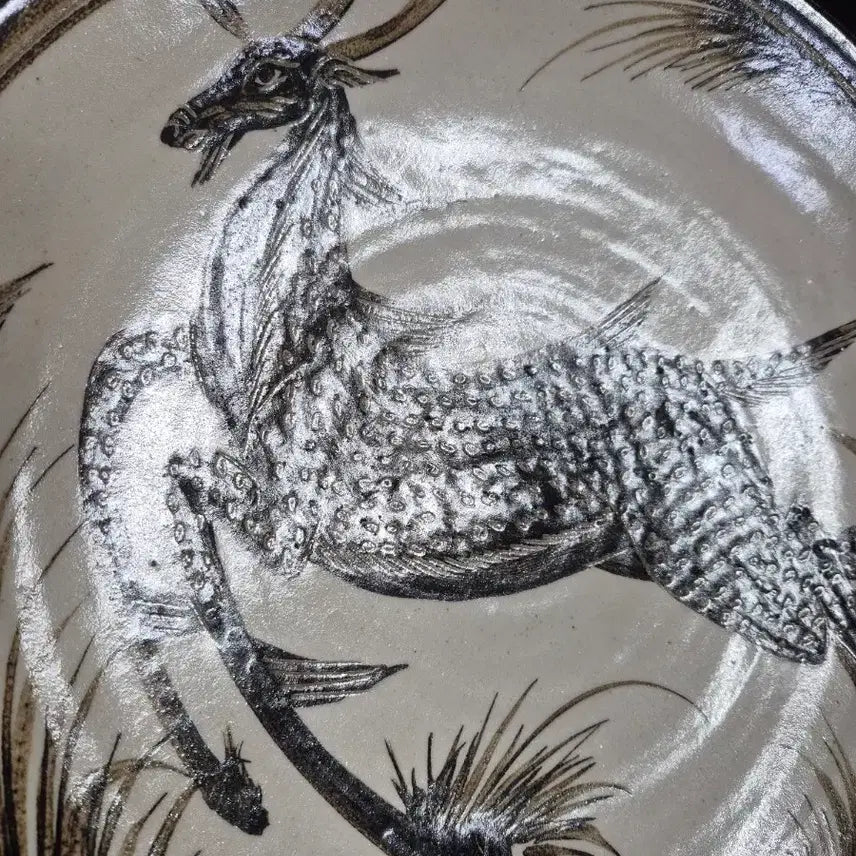 [BUNJANG] Chinese Porcelain Plate with Giraffe Motif / 중국도자기 자주요 기린문 접시 반 수반