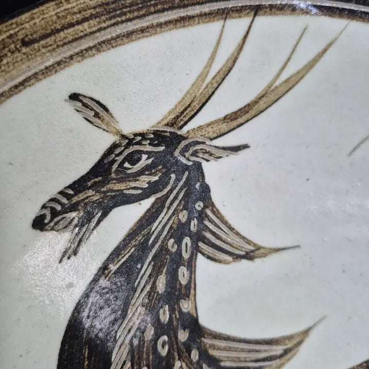 [BUNJANG] Chinese Porcelain Plate with Giraffe Motif / 중국도자기 자주요 기린문 접시 반 수반