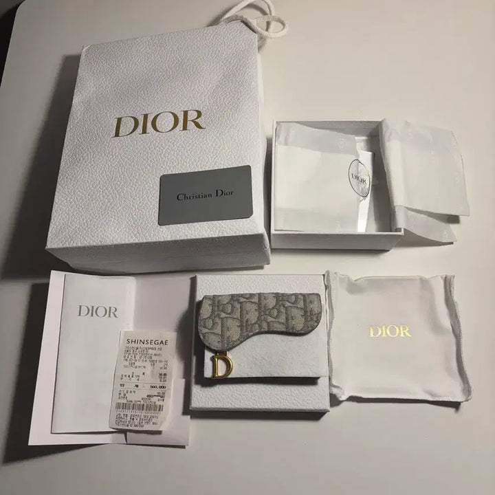 [BUNJANG] Dior Oblique Saddle Card Wallet / (신세계정품)디올 오블리크 새들 카드지갑 풀세트