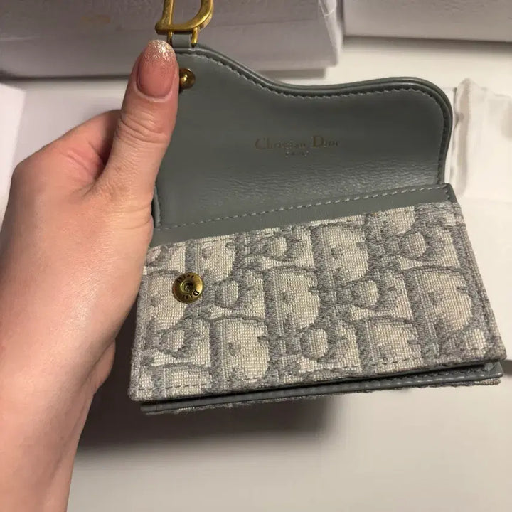 [BUNJANG] Dior Oblique Saddle Card Wallet / (신세계정품)디올 오블리크 새들 카드지갑 풀세트
