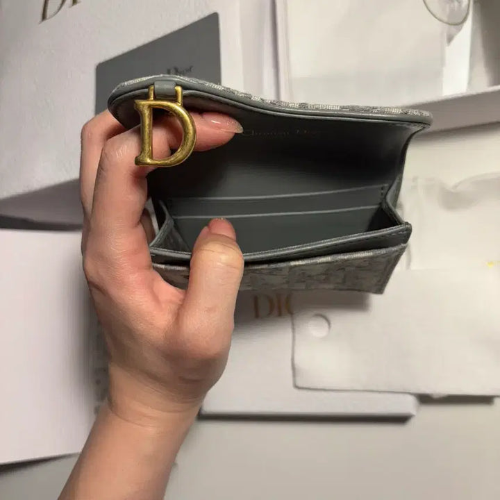[BUNJANG] Dior Oblique Saddle Card Wallet / (신세계정품)디올 오블리크 새들 카드지갑 풀세트