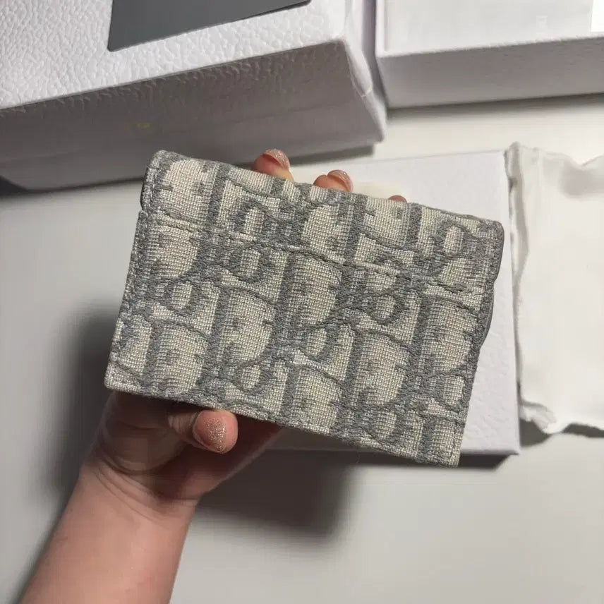 [BUNJANG] Dior Oblique Saddle Card Wallet / (신세계정품)디올 오블리크 새들 카드지갑 풀세트
